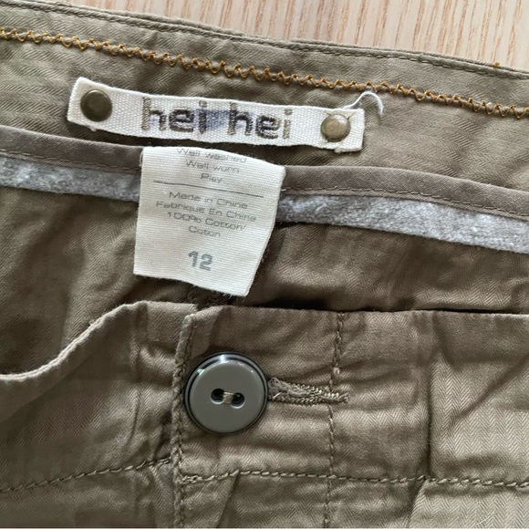 Hei Hei mini skirt sz 12 cargo pockets olive anthropologie urban outfitters - Picture 10 of 12